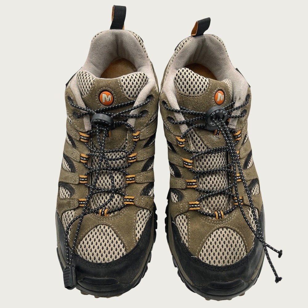 Merrell Moab Walnut Hiking Shoes Mens 11.5 Brown Suede Vibram Low Top